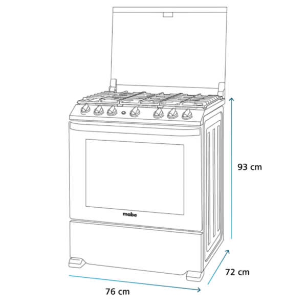 Estufa de Gas Mabe de 30 pulgadas EMH7602JS0. - Image 5